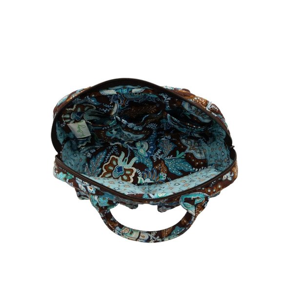 Vera Bradley Java Blue Dome Satchel Hand Bag - Picture 4 of 12